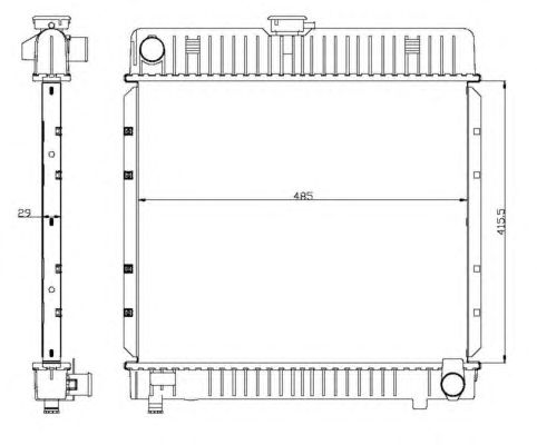Радиатор, охлаждение двигателя NRF 504250