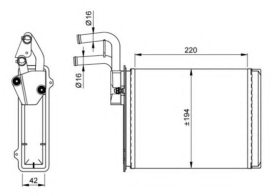 Радиатор отопителя NRF 54225
