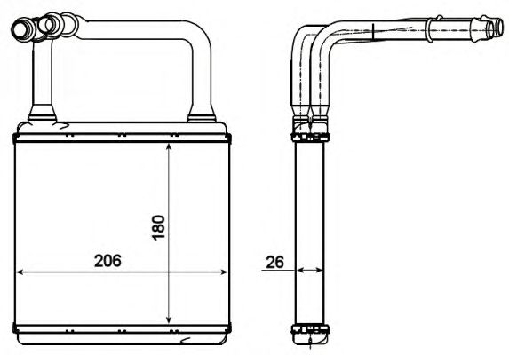 Радиатор отопителя NRF 54273