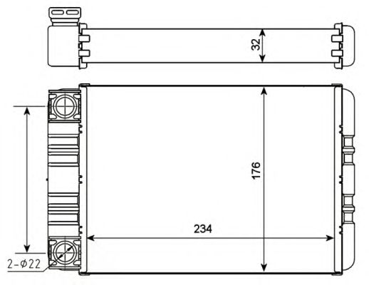 Радиатор отопителя NRF 54274