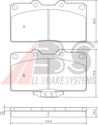 Тормозные колодки A.B.S. 36839