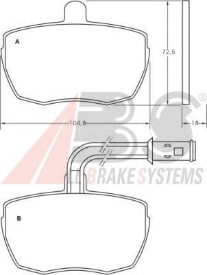 Тормозные колодки A.B.S. 36841