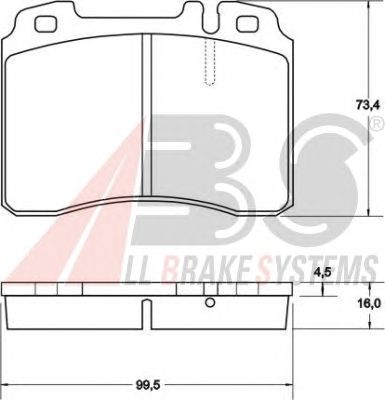 Тормозные колодки A.B.S. 36904