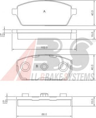 Тормозные колодки A.B.S. 37096
