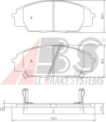 Тормозные колодки A.B.S. 37174