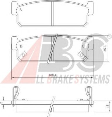 Тормозные колодки A.B.S. 37208