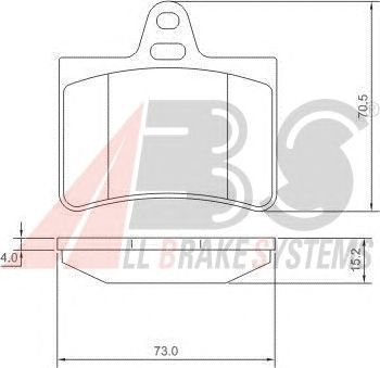 Тормозные колодки A.B.S. 37276