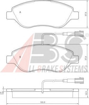 Тормозные колодки A.B.S. 37281