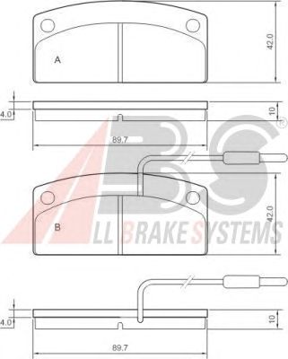 Гальмівні колодки A.B.S. 37340