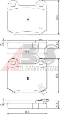 Тормозные колодки A.B.S. 37452