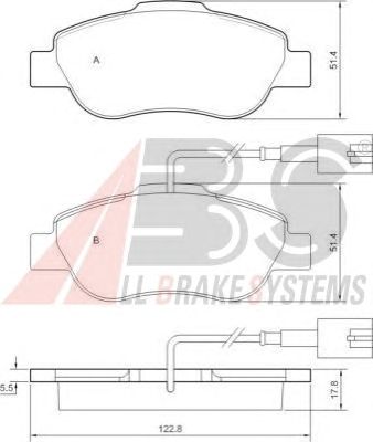Тормозные колодки A.B.S. 37594