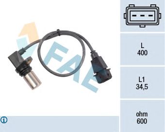 Датчик положения коленвала, распредвала FAE 79072