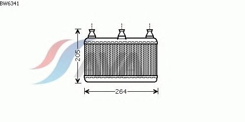 Радиатор отопителя AVA QUALITY COOLING BW6341