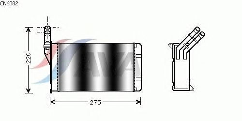 Радиатор отопителя AVA QUALITY COOLING CN6082