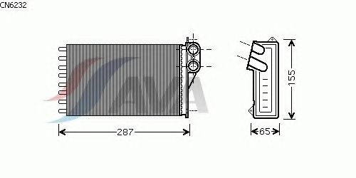 Радиатор отопителя AVA QUALITY COOLING CN6232