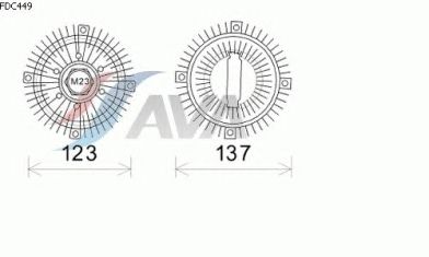 Вязкостная муфта вентилятора охлаждения AVA QUALITY COOLING FDC449