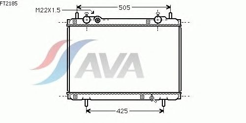 Радиатор, охлаждение двигателя AVA QUALITY COOLING FT2185