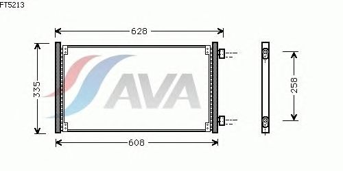 Радиатор кондиционера AVA QUALITY COOLING FT5213