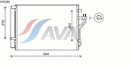 Радиатор кондиционера AVA QUALITY COOLING HY5280