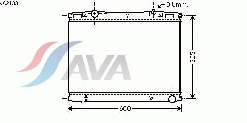 Радиатор, охлаждение двигателя AVA QUALITY COOLING KA2133