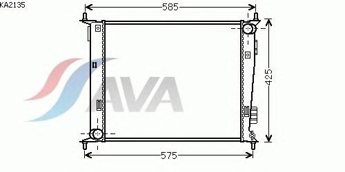Радиатор, охлаждение двигателя AVA QUALITY COOLING KA2135