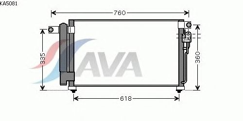 Радиатор кондиционера AVA QUALITY COOLING KA5081