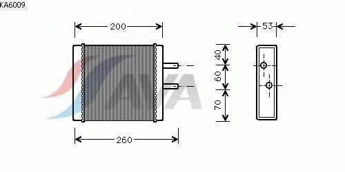 Радиатор отопителя AVA QUALITY COOLING KA6009