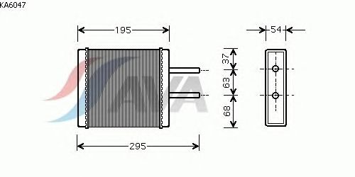 Радиатор отопителя AVA QUALITY COOLING KA6047