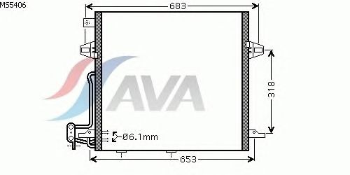 Радиатор кондиционера AVA QUALITY COOLING MS5406