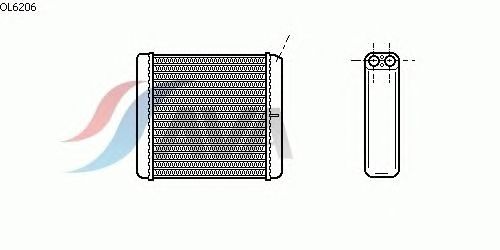 Радиатор отопителя AVA QUALITY COOLING OL6206