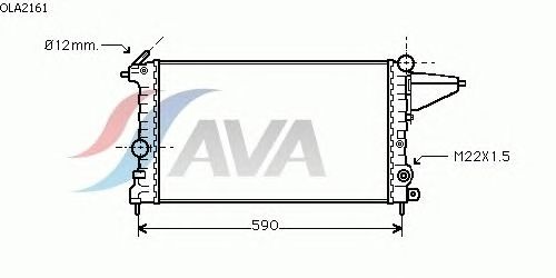 Радиатор, охлаждение двигателя AVA QUALITY COOLING OLA2161