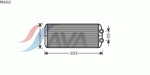 Радиатор отопителя AVA QUALITY COOLING PE6312