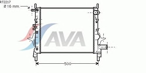 Радиатор, охлаждение двигателя AVA QUALITY COOLING RT2217