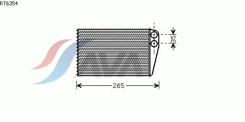 Радиатор отопителя AVA QUALITY COOLING RT6354