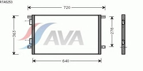 Радиатор кондиционера AVA QUALITY COOLING RTA5253