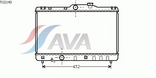 Радиатор, охлаждение двигателя AVA QUALITY COOLING TO2140