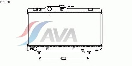 Радиатор, охлаждение двигателя AVA QUALITY COOLING TO2150
