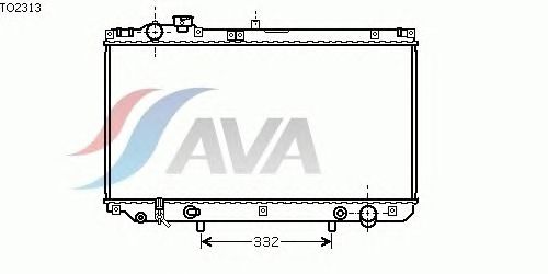 Радіатор, охолодження двигуна AVA QUALITY COOLING TO2313