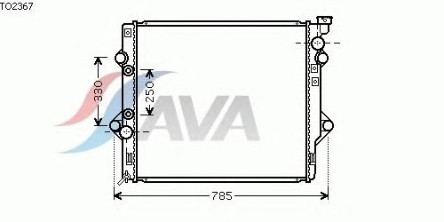 Радиатор, охлаждение двигателя AVA QUALITY COOLING TO2367