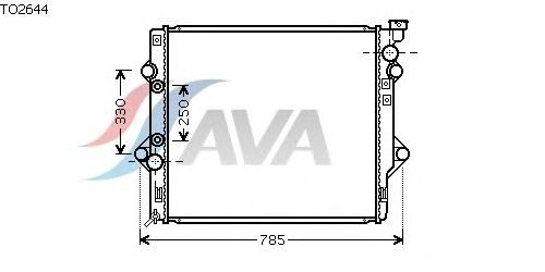 Радиатор, охлаждение двигателя AVA QUALITY COOLING TO2644