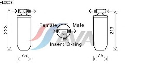 Осушитель кондиционера AVA QUALITY COOLING VLD023