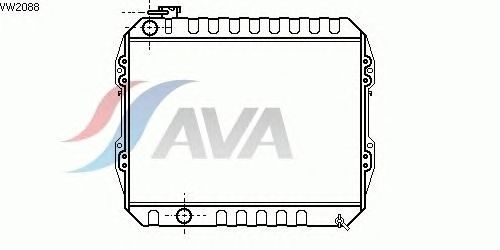 Радиатор, охлаждение двигателя AVA QUALITY COOLING VW2088