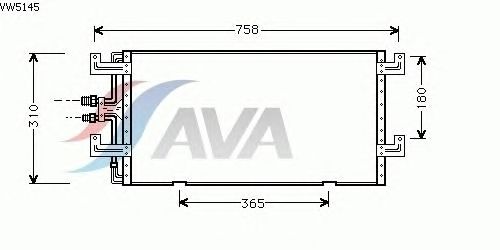 Радиатор кондиционера AVA QUALITY COOLING VW5145