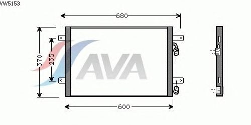 Радиатор кондиционера AVA QUALITY COOLING VW5153