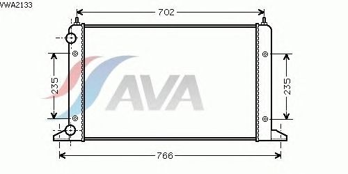 Радиатор, охлаждение двигателя AVA QUALITY COOLING VWA2133