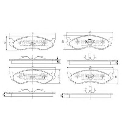 Тормозные колодки NIPPARTS J3600307