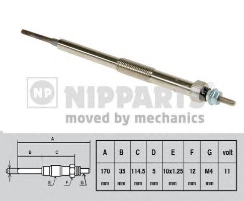Свеча накала NIPPARTS J5715010