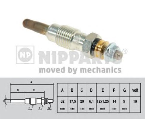 Свеча накала NIPPARTS N5713013