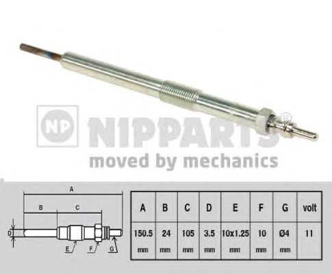 Свеча накала NIPPARTS J5710402