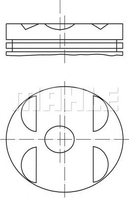 Поршень MAHLE ORIGINAL 001 04 10